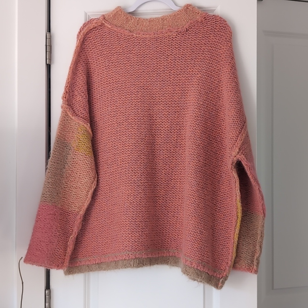 NWOT Free People Domino Prairie Sunset Alpaca Wool Blend Sweater - Picture 8 of 9